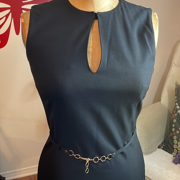 Firma Italian Black Dress with Gold Tone Accent - Picture 3 of 4